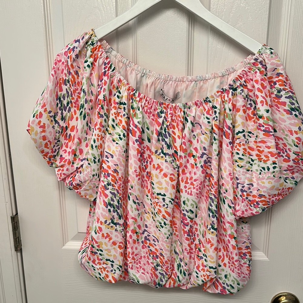 Colorful Women's Off-Shoulder Top